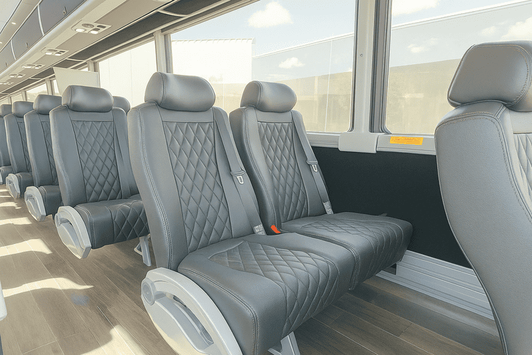 interior of Charter Bus Rental Fairfield charter bus